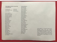 list of contributors for tears of Things project