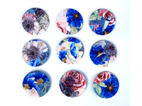 brooches from printed textile collection for Scottish National Trust
