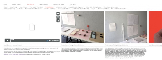 Website documentation of exhibition