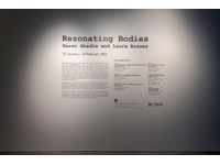 Exhibition wall text showing list of associated bite-sized talks, screenings and workshops