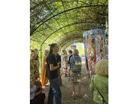 Photograph of the public opening of the Solastalgia Pavilions exhibition on 24th July 2026