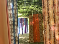 Photograph of the public opening of the Solastalgia Pavilions exhibition on 24th July 2026